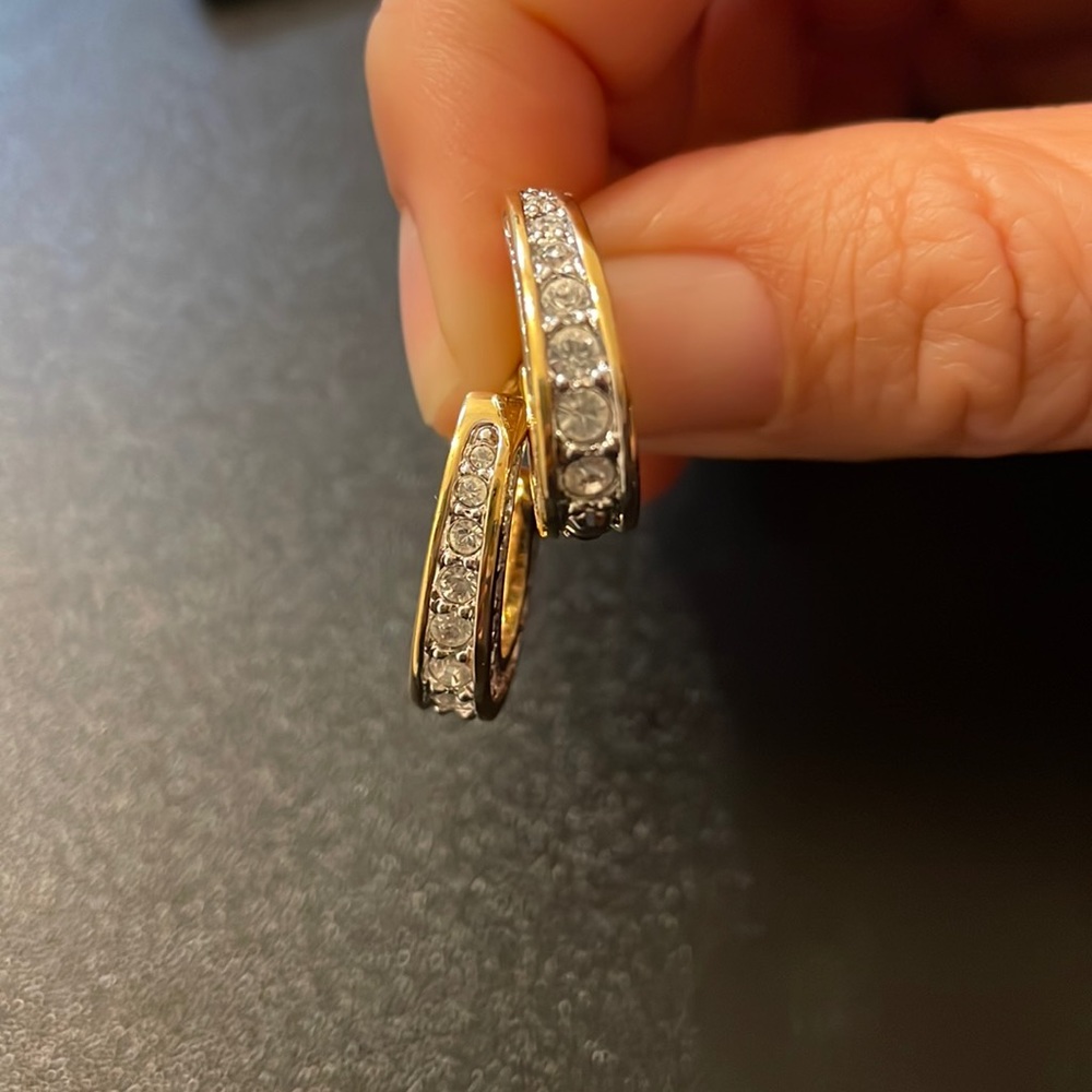 Swarovski Hoop Earrings with Crystals
